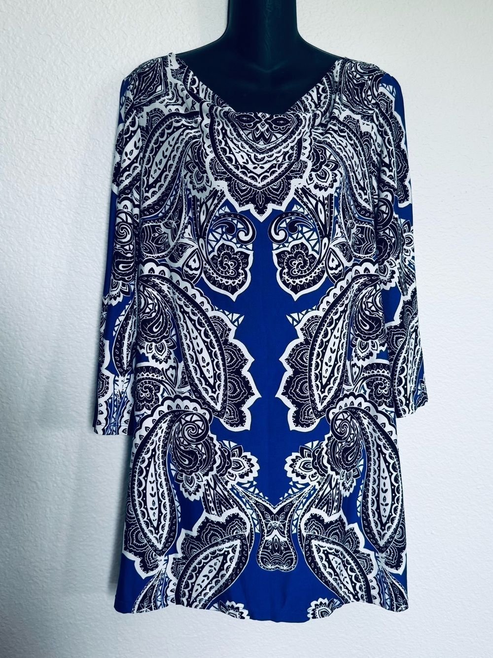 Sunny Leigh Print Tunic Dress Top M